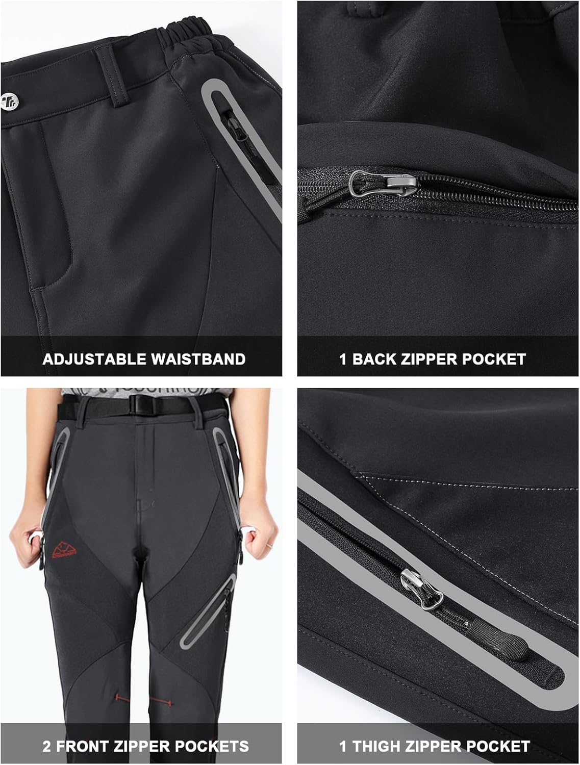 🔥7 Packs ONLY $24.77🔥Women's Snow Pants Waterproof Insulated Fleece Thermal Ski Hiking Snowboard Pants