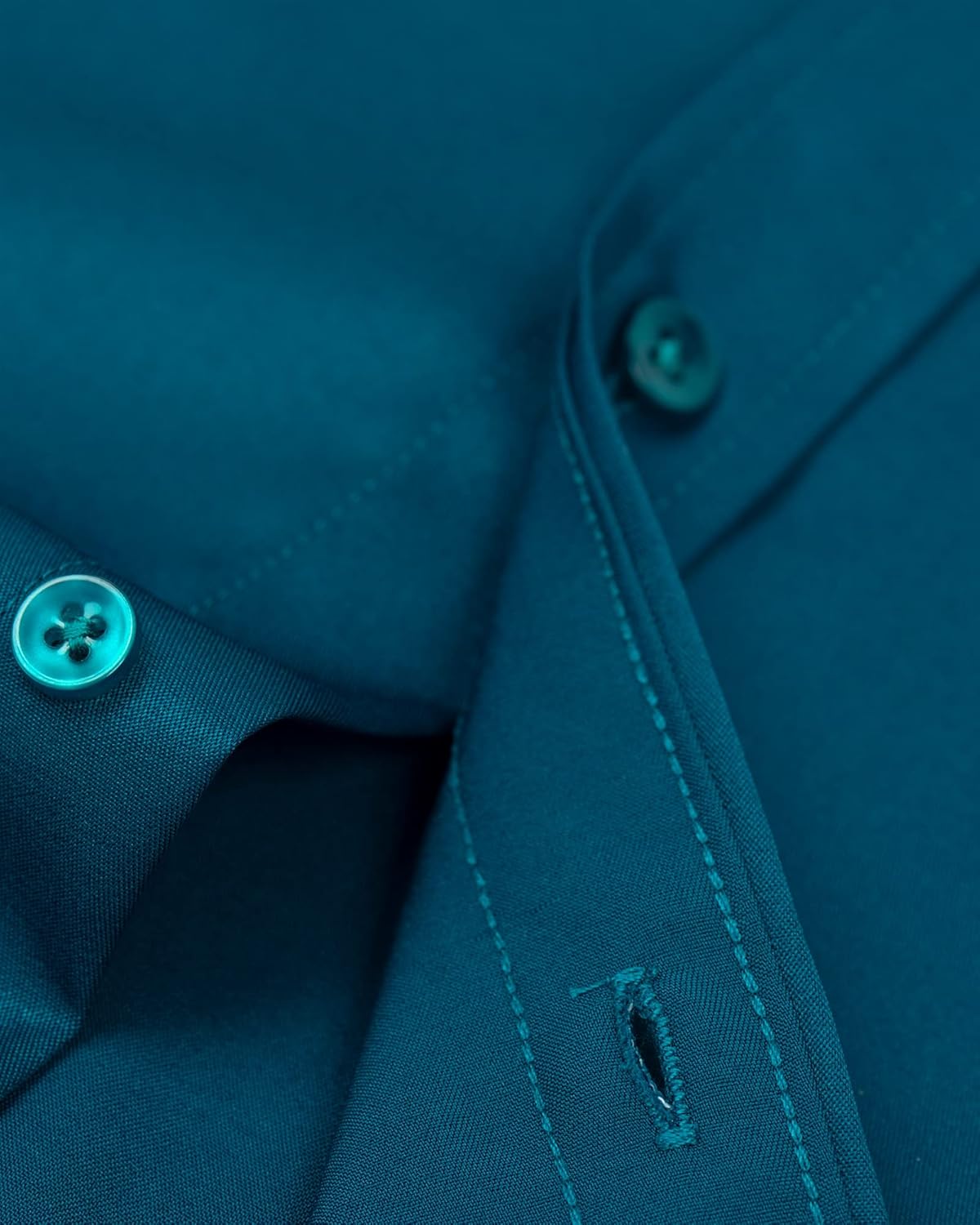 Alimens & Gentle Men's Dress Shirts Long Sleeve Wrinkle-Free Stretch Shirts Solid Formal Button Down Shirt with Pocket