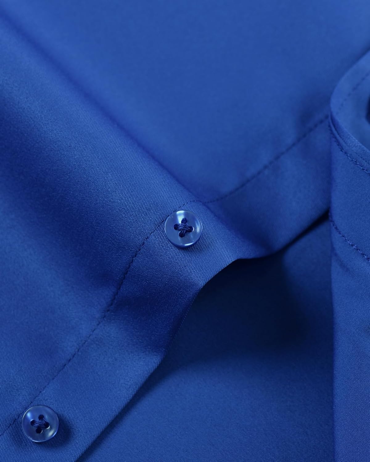 Alimens & Gentle Men's Dress Shirts Long Sleeve Wrinkle-Free Stretch Shirts Solid Formal Button Down Shirt with Pocket