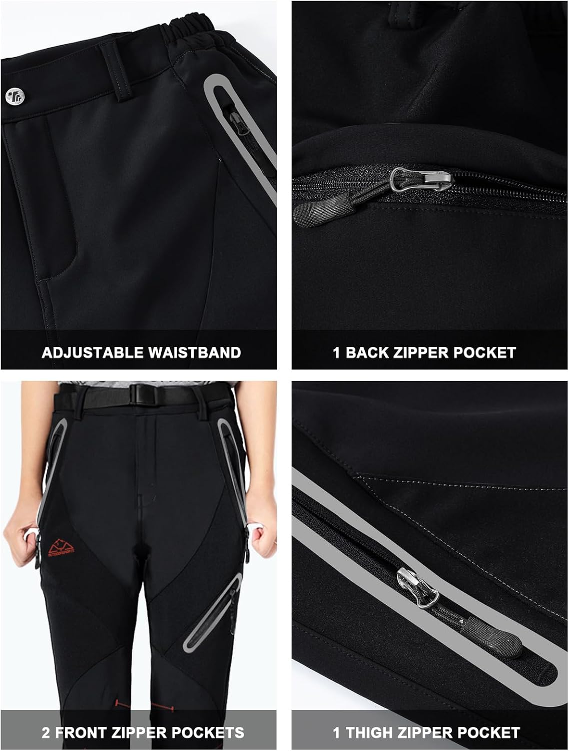 🔥7 Packs ONLY $24.77🔥Women's Snow Pants Waterproof Insulated Fleece Thermal Ski Hiking Snowboard Pants