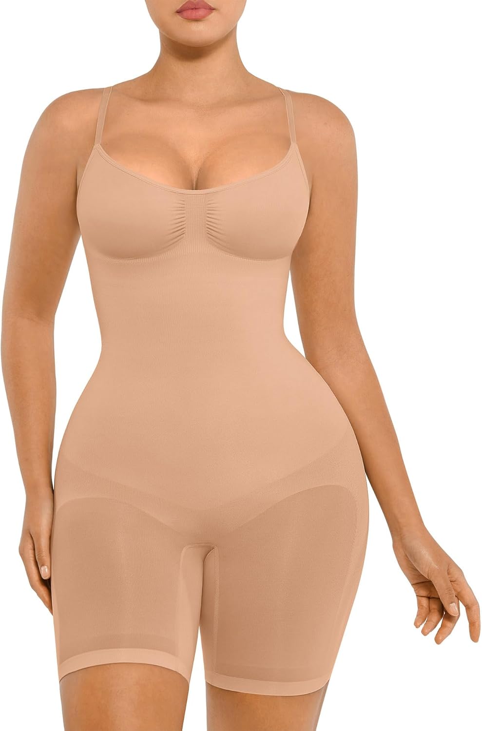 FeelinGirl Shapewear Bodysuit Tummy Control Seamless Sculpting Hip Enhancer Body Shaper for Women