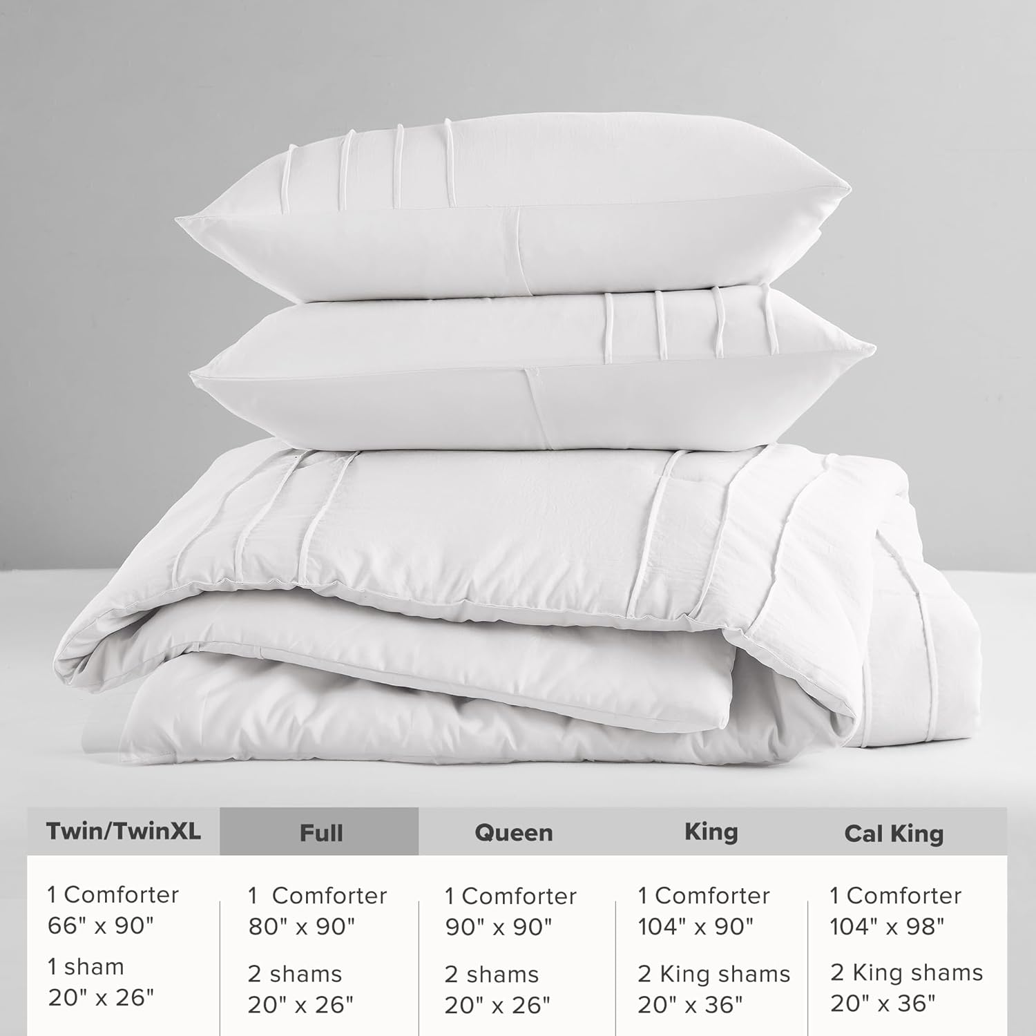🔥8-Pack Only $26.78🔥3 Piece Pintuck Pleated Comfort Spaces Sage All Season Lightweight Comforter Set