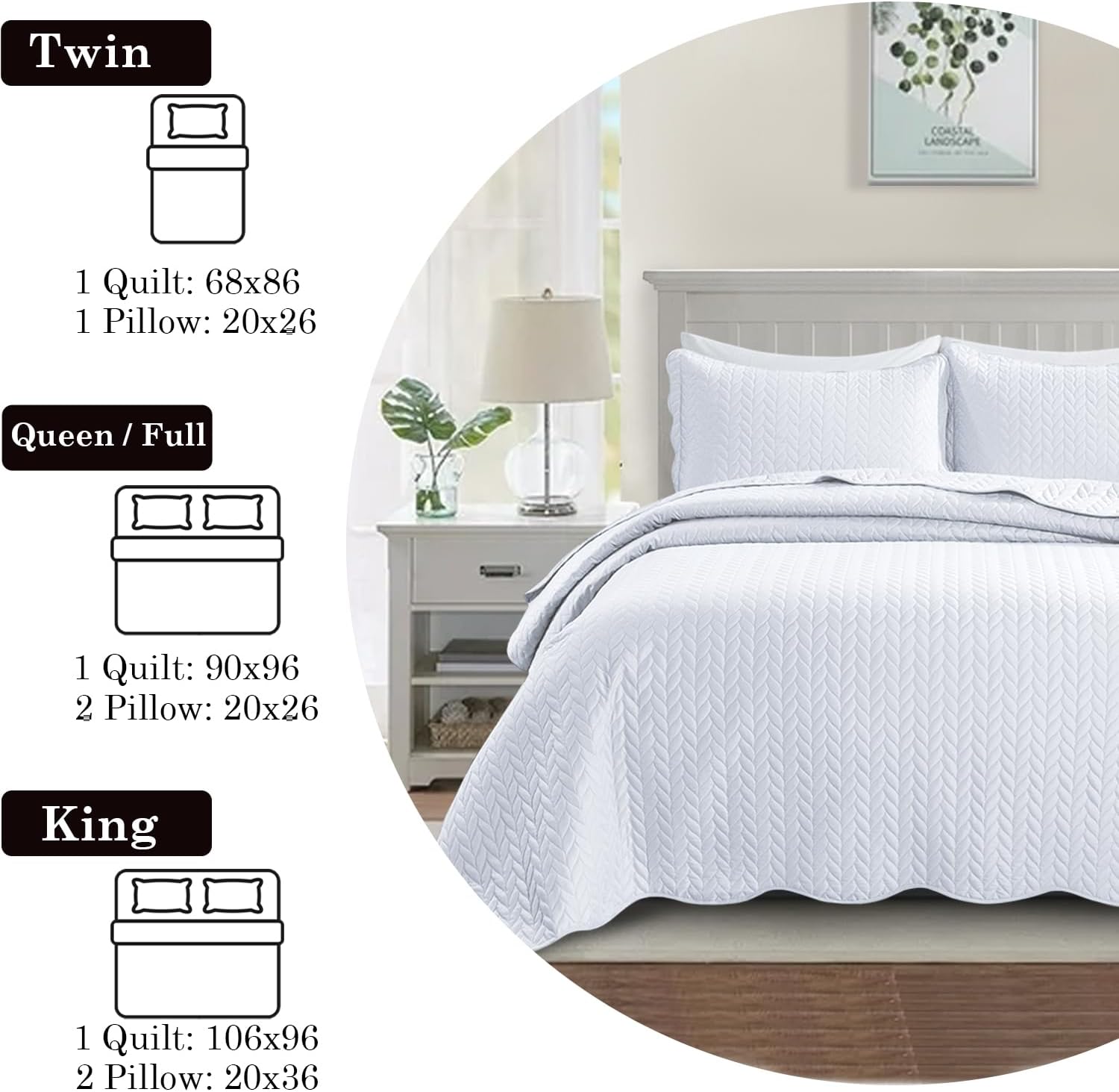 IR Imperial Rooms Twin Quilt Bedding Set Size (68” x 86”) + 1 Pillow Shams (20” x 26” + 2”) - 2 Pcs All Season Lightweight Reversible Microfiber Coverlet Floral Embossed Quilt Bedspread (Burgundy)