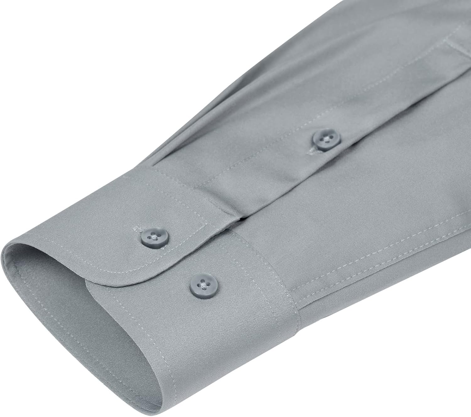 Alimens & Gentle Men's Dress Shirts Long Sleeve Wrinkle-Free Stretch Shirts Solid Formal Button Down Shirt with Pocket