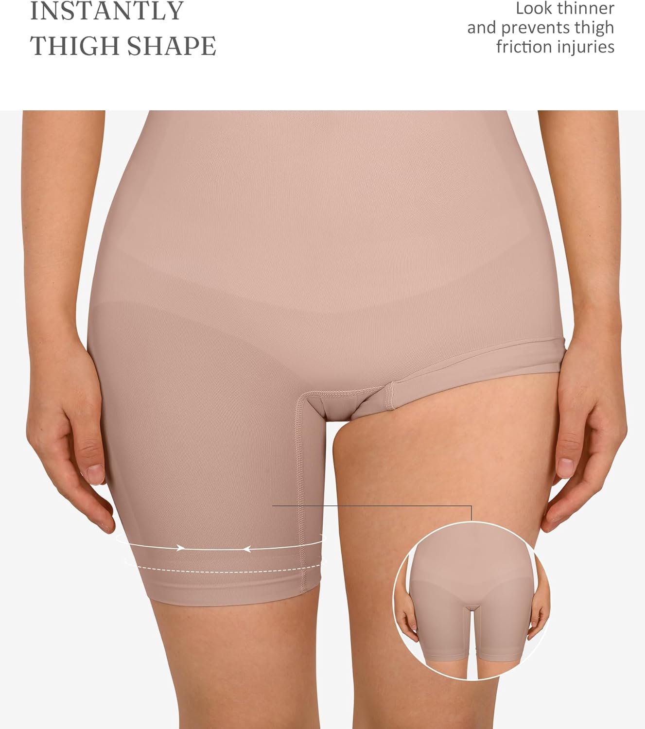 FeelinGirl Shapewear Bodysuit Tummy Control Seamless Sculpting Hip Enhancer Body Shaper for Women
