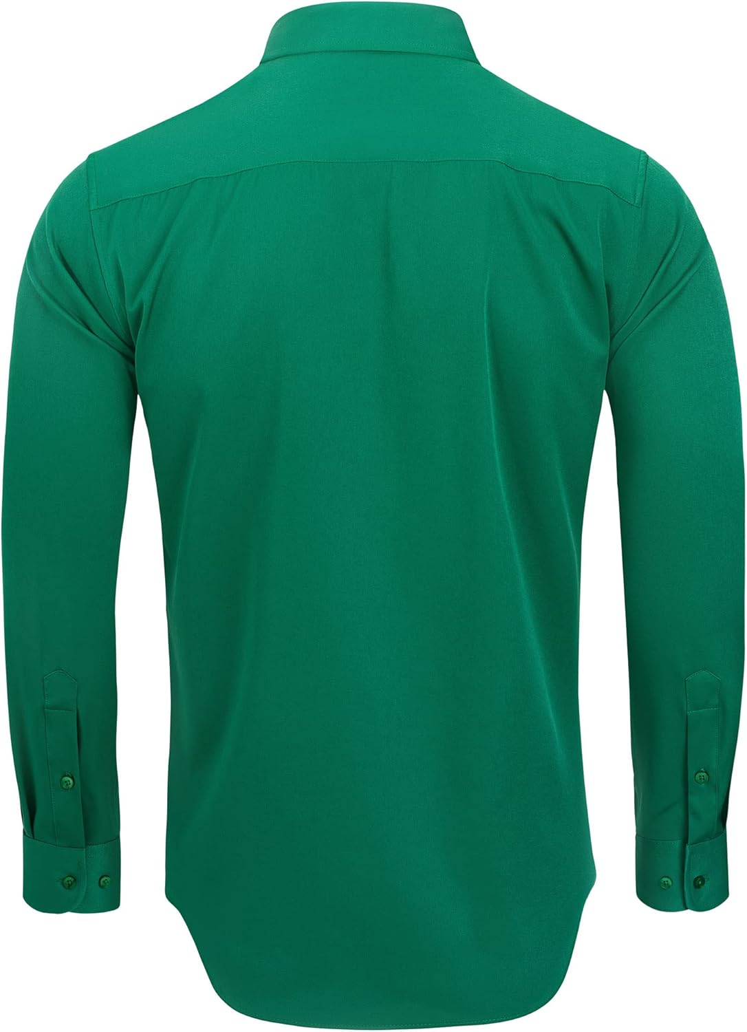 Alimens & Gentle Men's Dress Shirts Long Sleeve Wrinkle-Free Stretch Shirts Solid Formal Button Down Shirt with Pocket