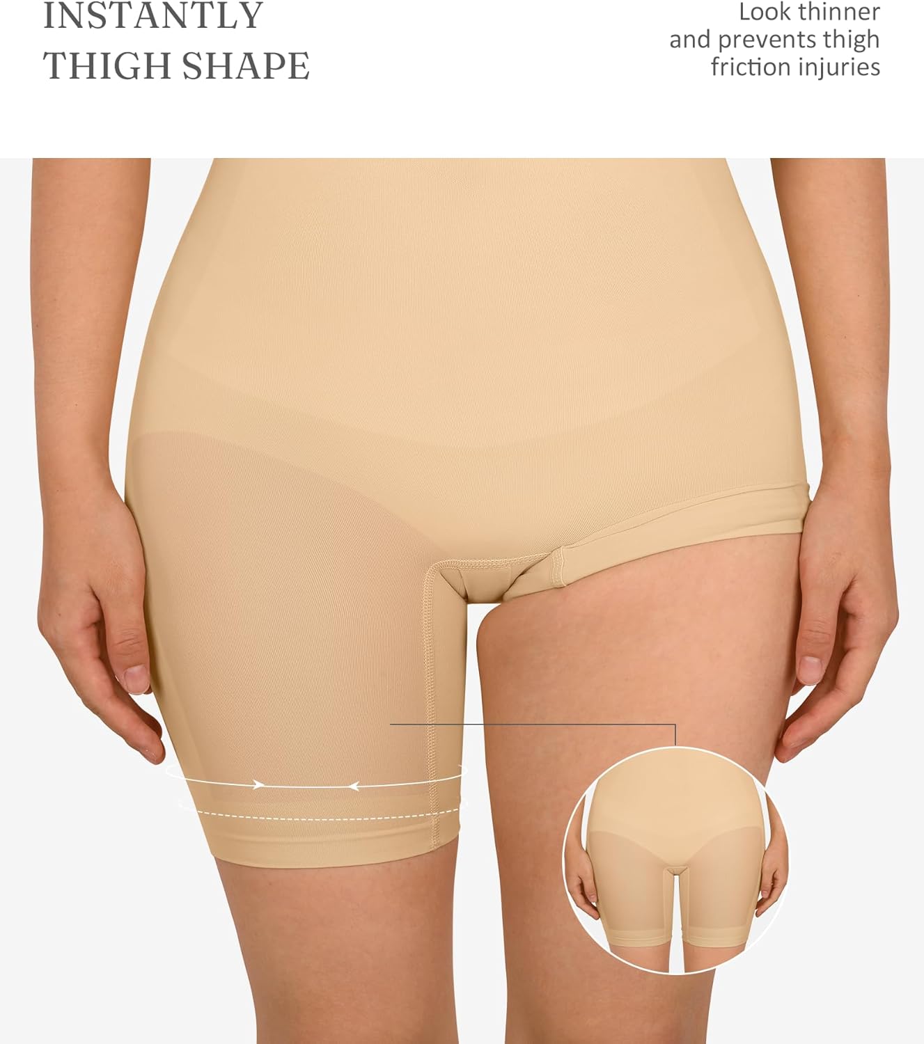 FeelinGirl Shapewear Bodysuit Tummy Control Seamless Sculpting Hip Enhancer Body Shaper for Women