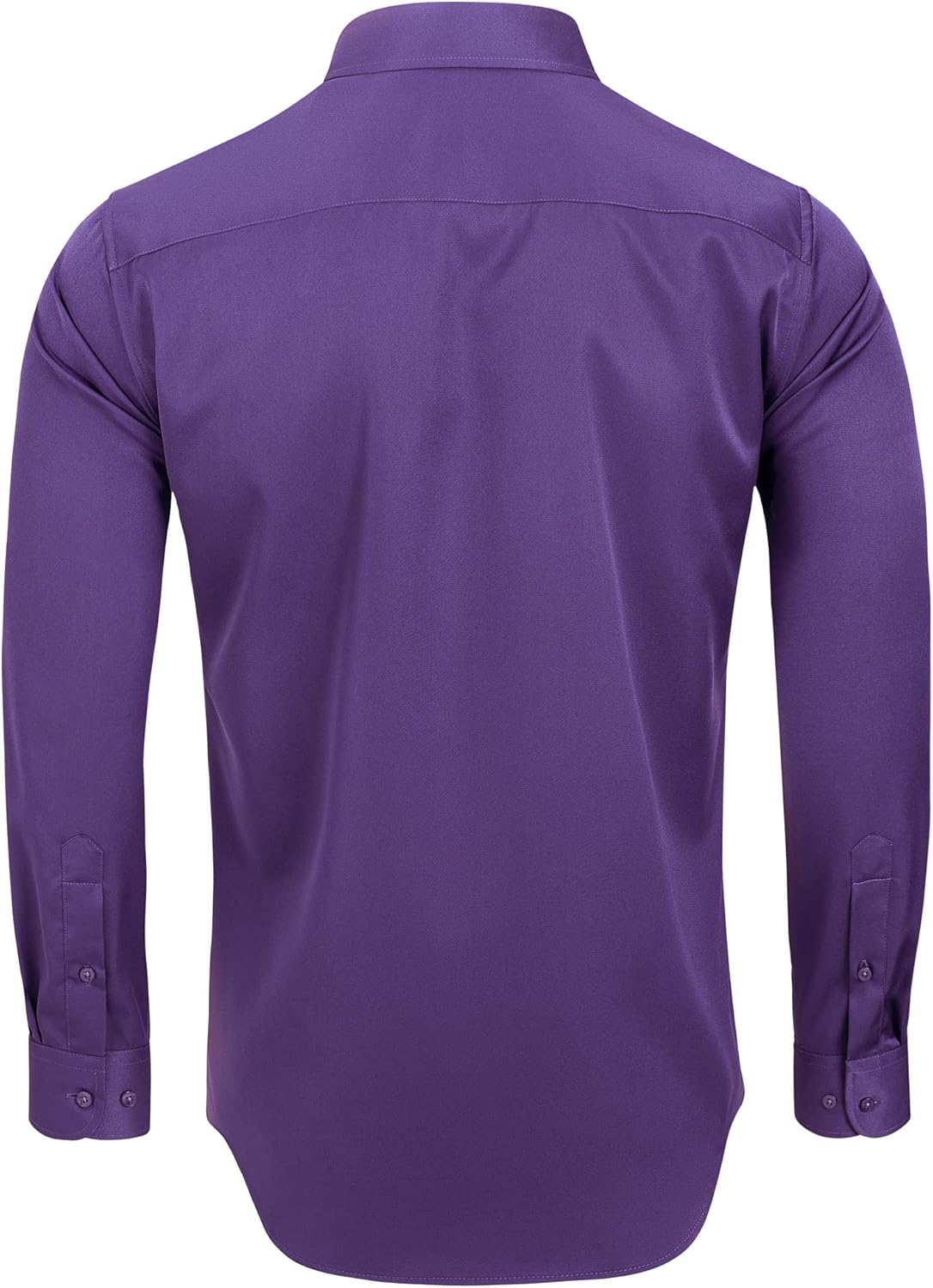 Alimens & Gentle Men's Dress Shirts Long Sleeve Wrinkle-Free Stretch Shirts Solid Formal Button Down Shirt with Pocket