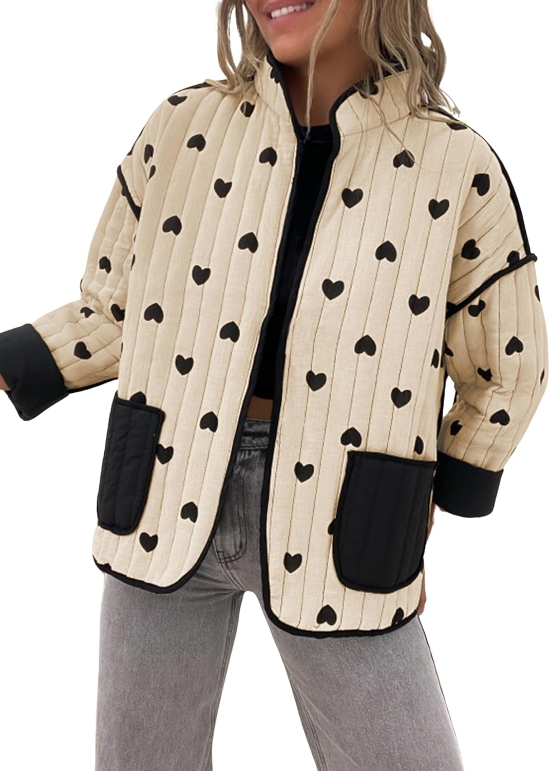 Women's Ditsy Floral Print Drop Shoulder Coat