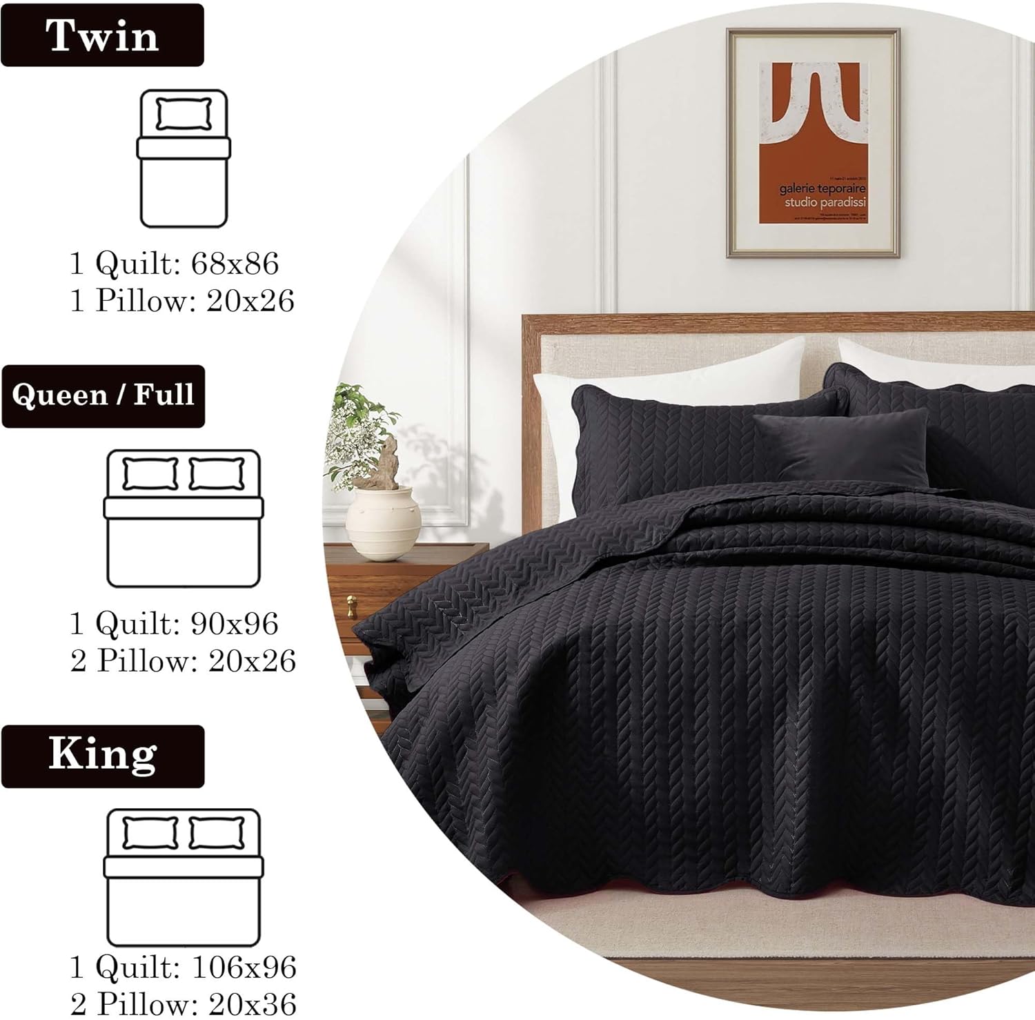 IR Imperial Rooms Twin Quilt Bedding Set Size (68” x 86”) + 1 Pillow Shams (20” x 26” + 2”) - 2 Pcs All Season Lightweight Reversible Microfiber Coverlet Floral Embossed Quilt Bedspread (Burgundy)