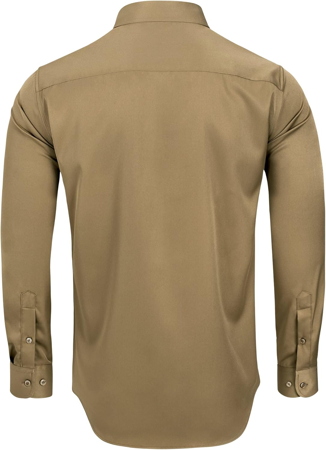 Alimens & Gentle Men's Dress Shirts Long Sleeve Wrinkle-Free Stretch Shirts Solid Formal Button Down Shirt with Pocket