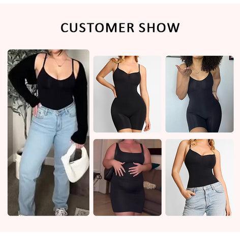 FeelinGirl Shapewear for Women Butt Lifter Bodysuit  Tummy Control Shapewear Seamless Womenswear Comfort Spaghetti Strap Hip Underwear Basic Minimalist