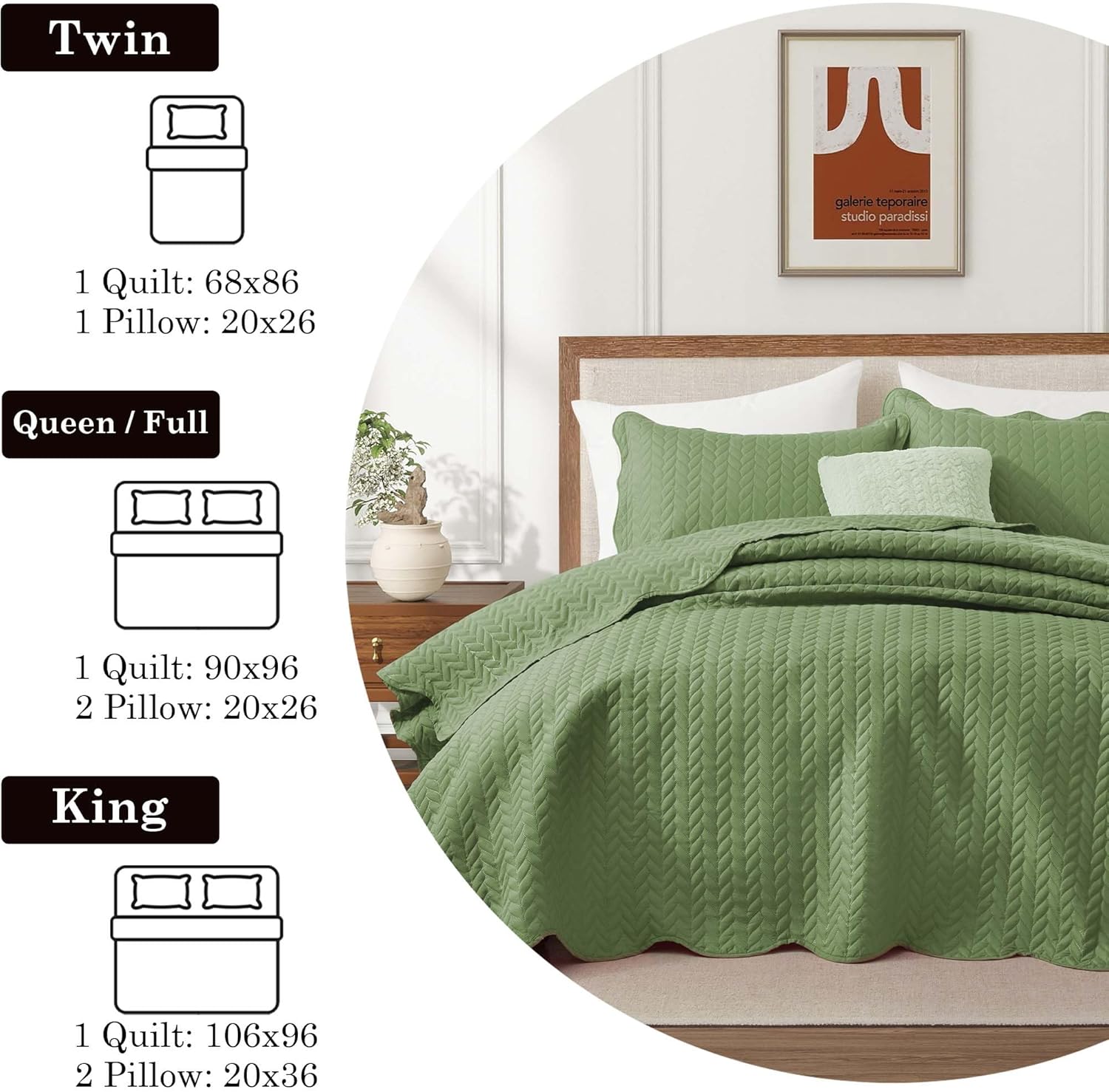 IR Imperial Rooms Twin Quilt Bedding Set Size (68” x 86”) + 1 Pillow Shams (20” x 26” + 2”) - 2 Pcs All Season Lightweight Reversible Microfiber Coverlet Floral Embossed Quilt Bedspread (Burgundy)