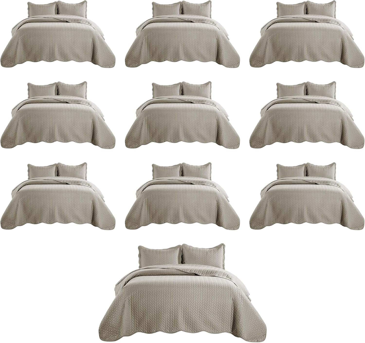 IR Imperial Rooms Twin Quilt Bedding Set Size (68” x 86”) + 1 Pillow Shams (20” x 26” + 2”) - 2 Pcs All Season Lightweight Reversible Microfiber Coverlet Floral Embossed Quilt Bedspread (Burgundy)