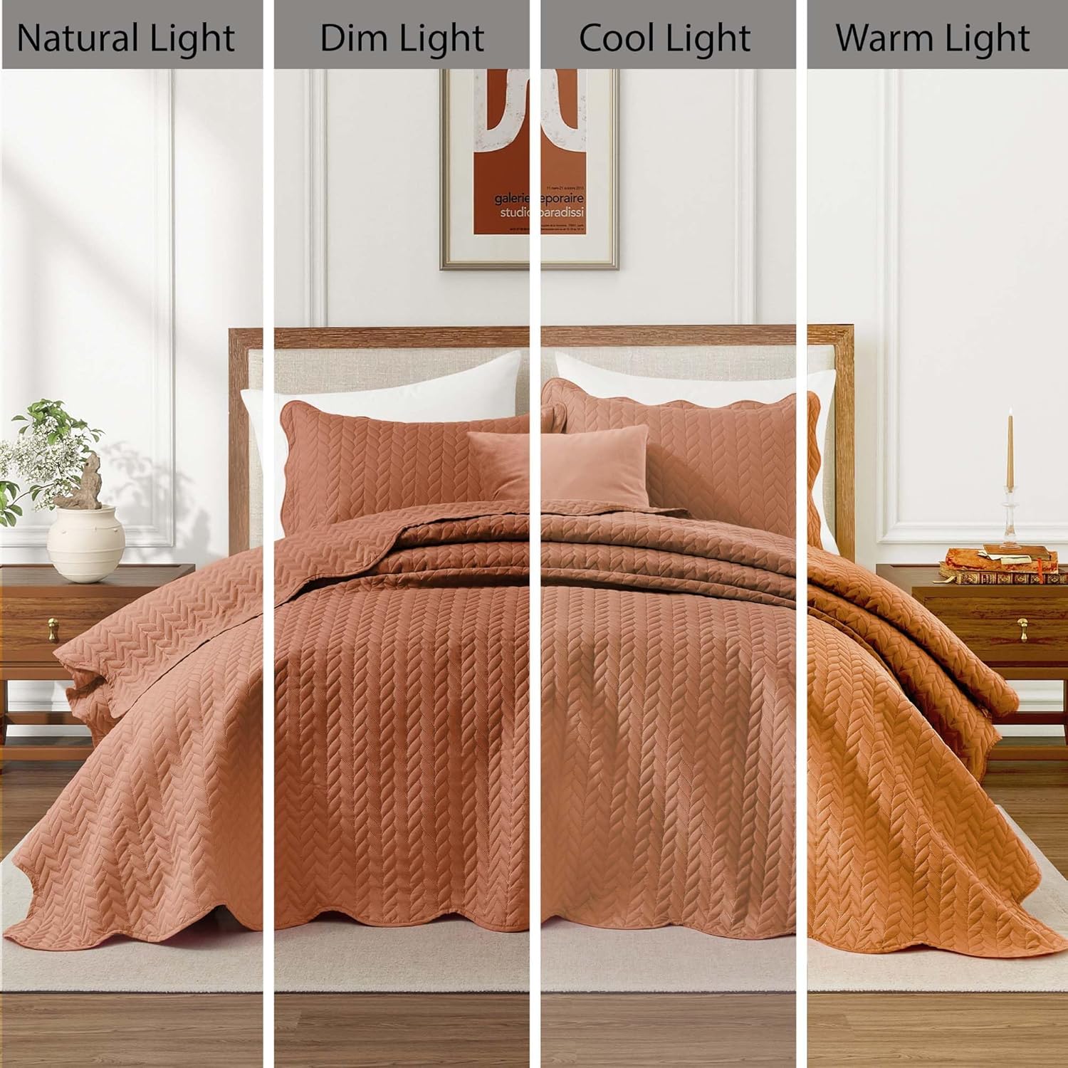 IR Imperial Rooms Twin Quilt Bedding Set Size (68” x 86”) + 1 Pillow Shams (20” x 26” + 2”) - 2 Pcs All Season Lightweight Reversible Microfiber Coverlet Floral Embossed Quilt Bedspread (Burgundy)