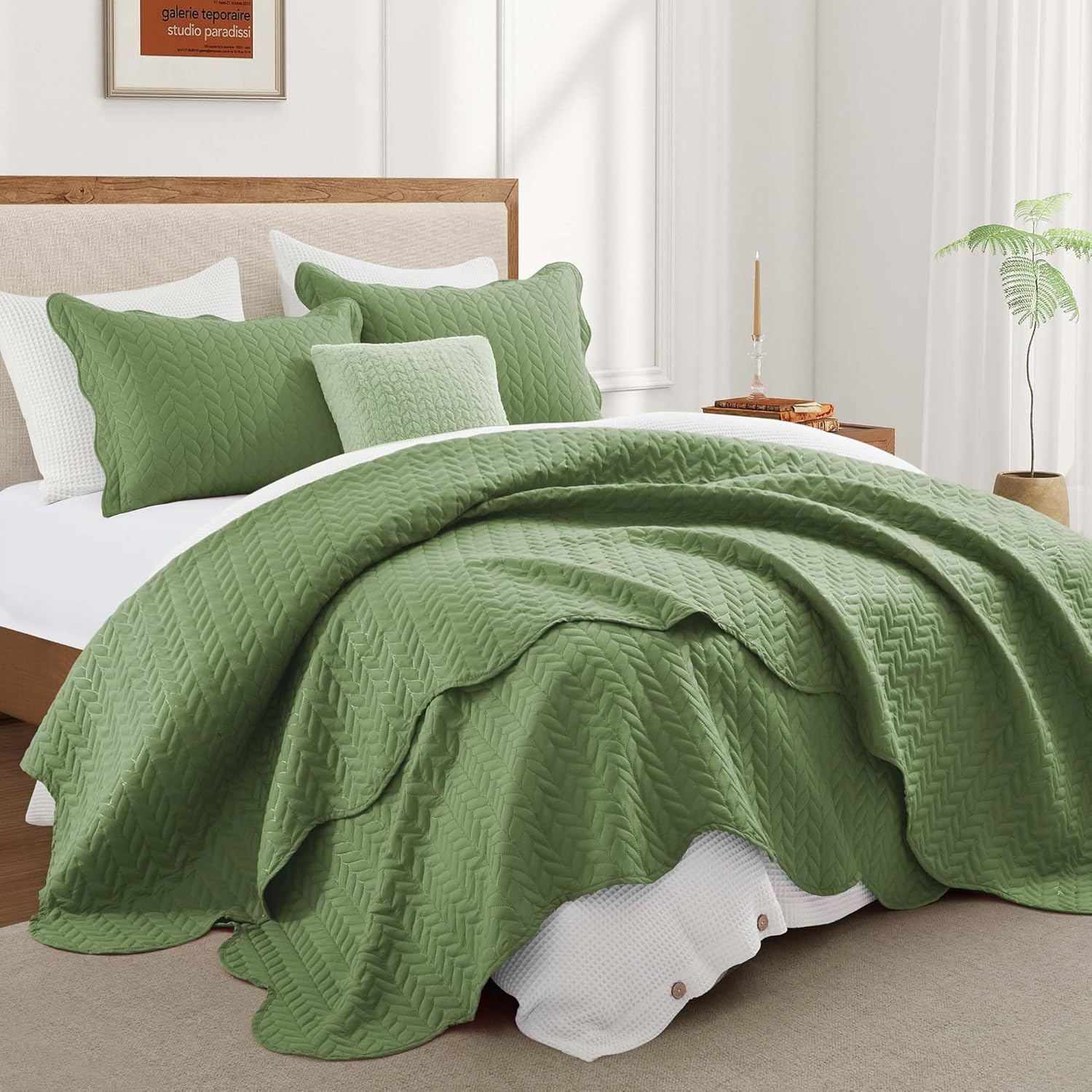 IR Imperial Rooms Twin Quilt Bedding Set Size (68” x 86”) + 1 Pillow Shams (20” x 26” + 2”) - 2 Pcs All Season Lightweight Reversible Microfiber Coverlet Floral Embossed Quilt Bedspread (Burgundy)