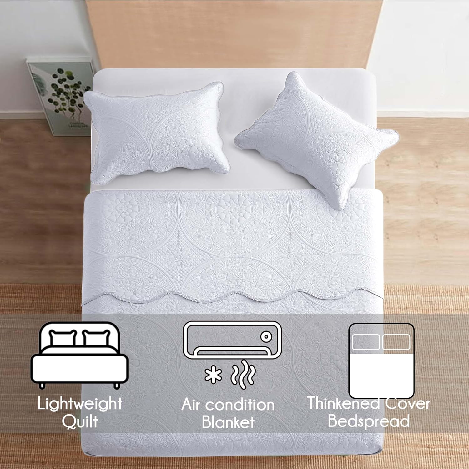 IR Imperial Rooms Twin Quilt Bedding Set Size (68” x 86”) + 1 Pillow Shams (20” x 26” + 2”) - 2 Pcs All Season Lightweight Reversible Microfiber Coverlet Floral Embossed Quilt Bedspread (Burgundy)