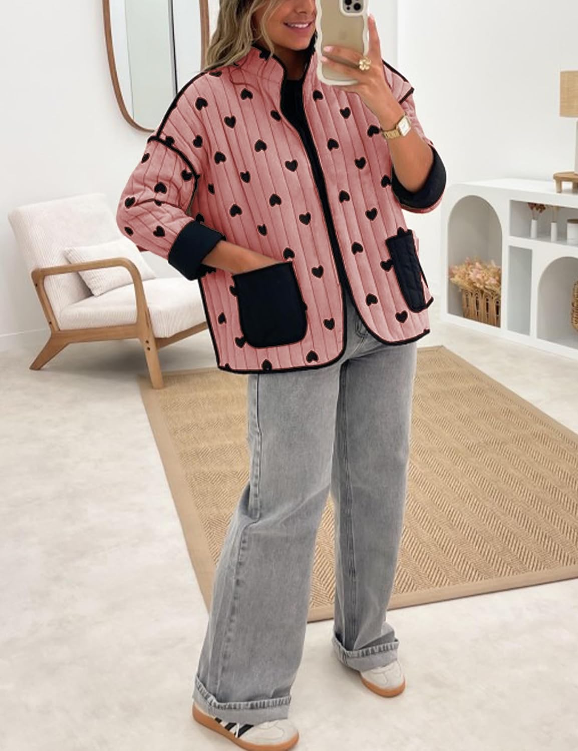 Women's Ditsy Floral Print Drop Shoulder Coat