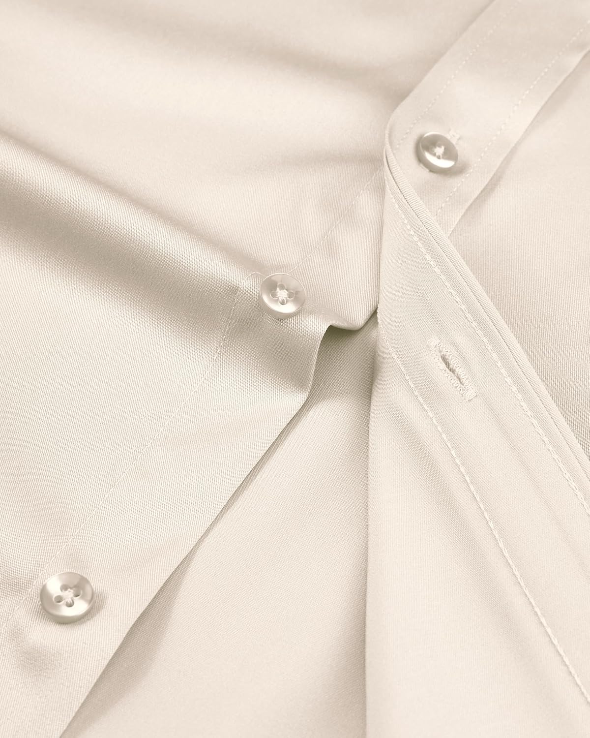 Alimens & Gentle Men's Dress Shirts Long Sleeve Wrinkle-Free Stretch Shirts Solid Formal Button Down Shirt with Pocket