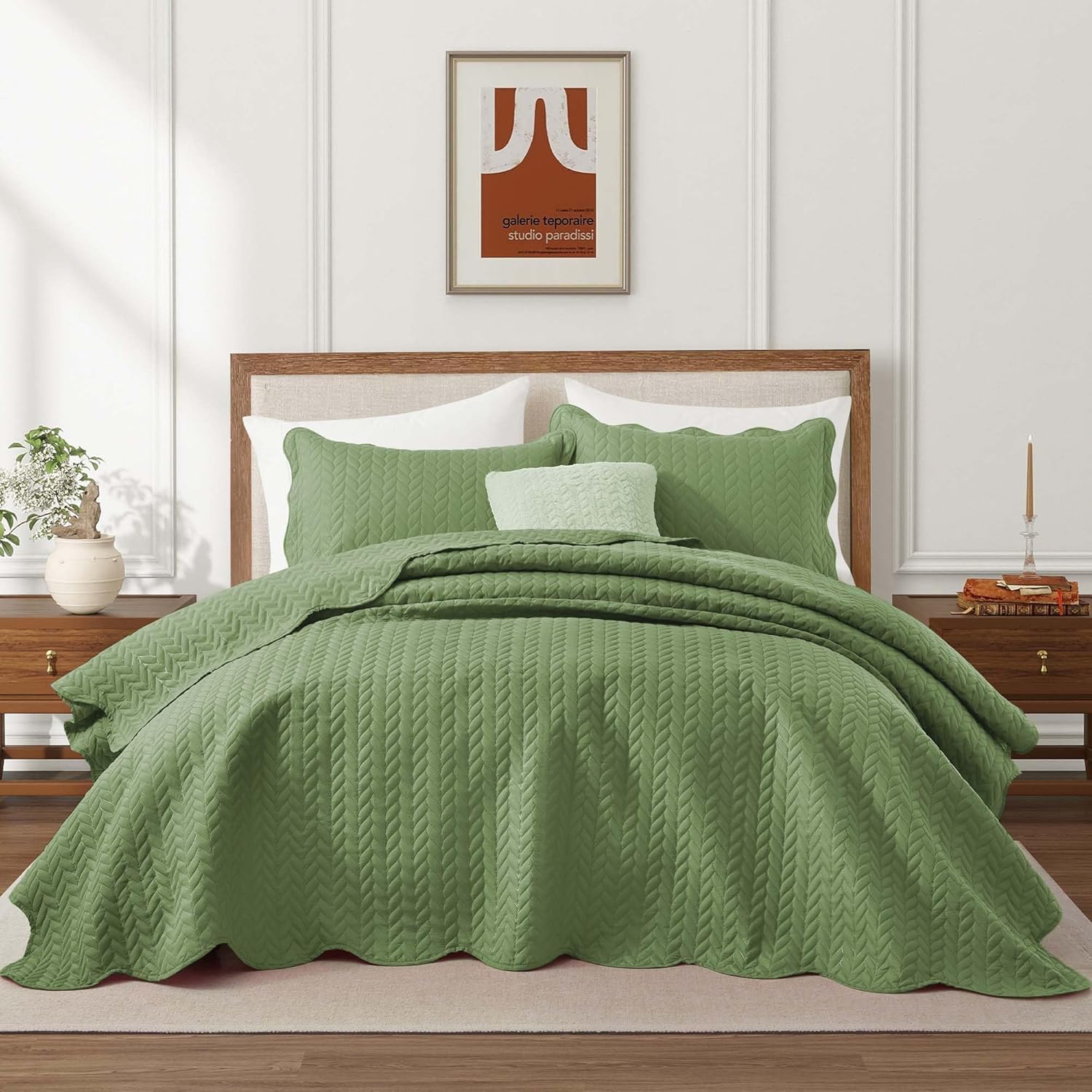 IR Imperial Rooms Twin Quilt Bedding Set Size (68” x 86”) + 1 Pillow Shams (20” x 26” + 2”) - 2 Pcs All Season Lightweight Reversible Microfiber Coverlet Floral Embossed Quilt Bedspread (Burgundy)