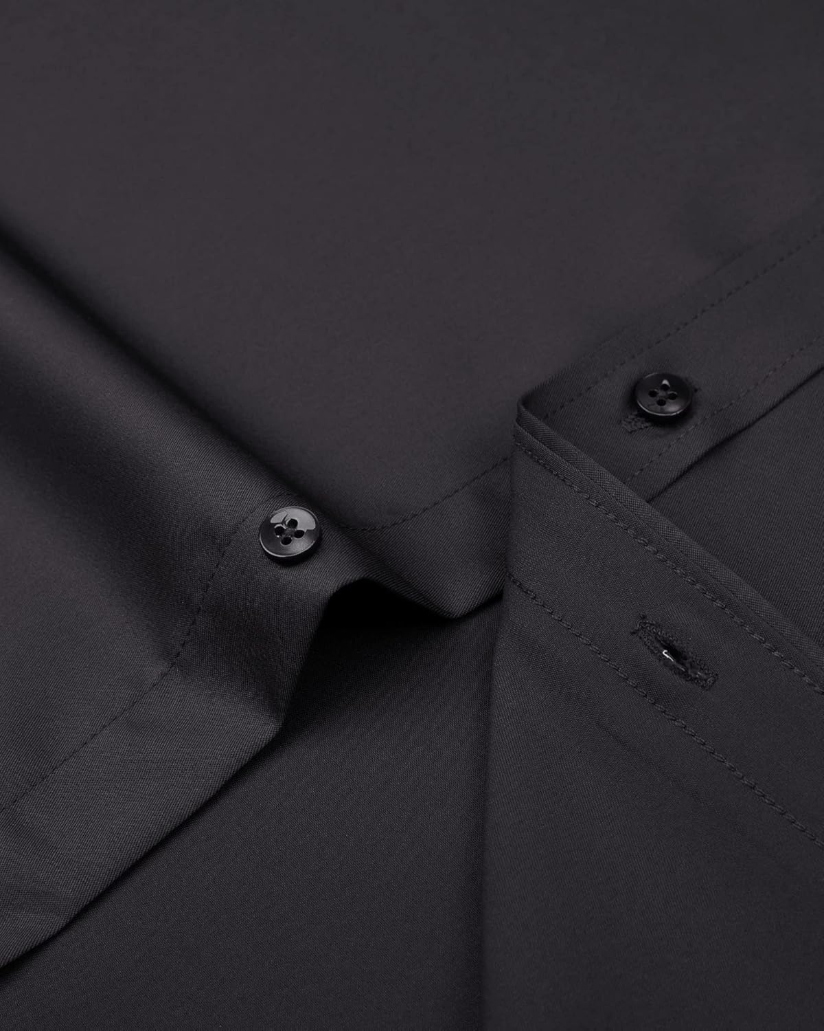 Alimens & Gentle Men's Dress Shirts Long Sleeve Wrinkle-Free Stretch Shirts Solid Formal Button Down Shirt with Pocket