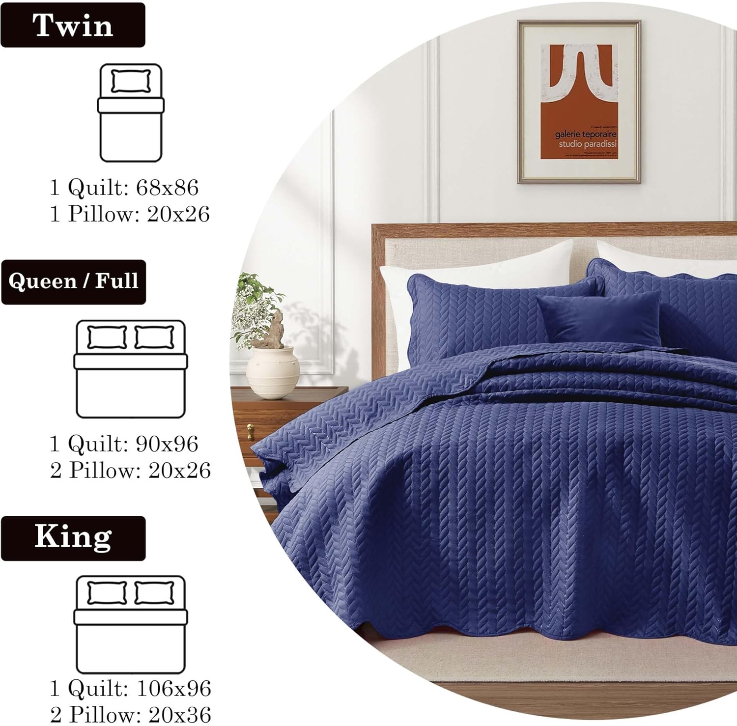 IR Imperial Rooms Twin Quilt Bedding Set Size (68” x 86”) + 1 Pillow Shams (20” x 26” + 2”) - 2 Pcs All Season Lightweight Reversible Microfiber Coverlet Floral Embossed Quilt Bedspread (Burgundy)