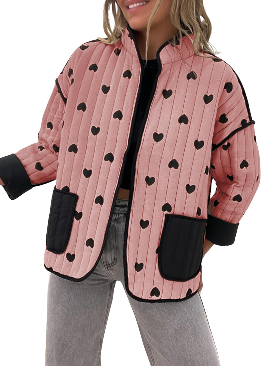 Women's Ditsy Floral Print Drop Shoulder Coat