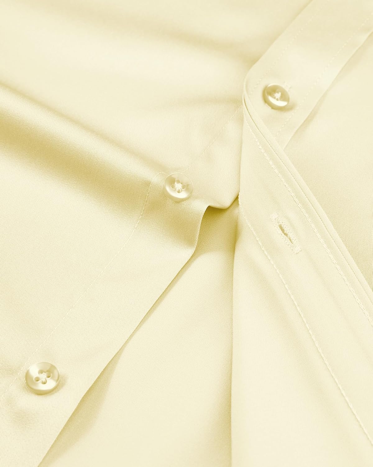 Alimens & Gentle Men's Dress Shirts Long Sleeve Wrinkle-Free Stretch Shirts Solid Formal Button Down Shirt with Pocket