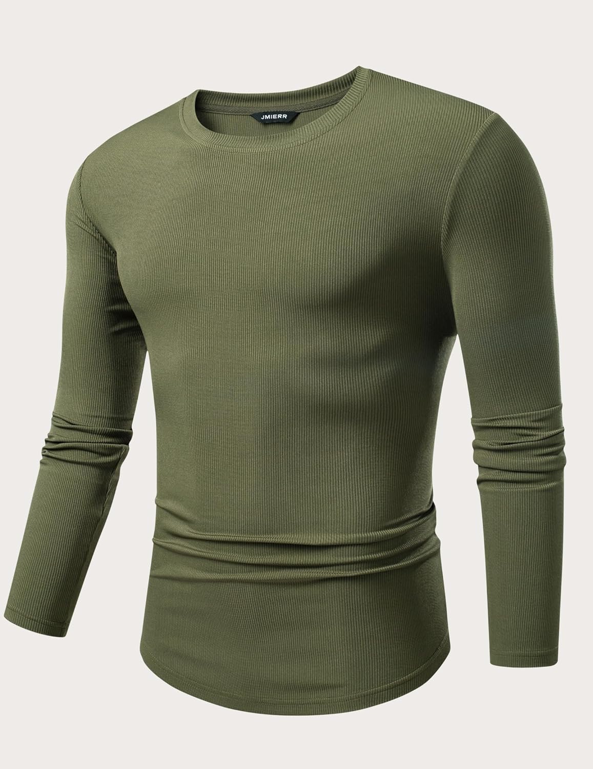🔥10-Pack For Only $26.78🔥JMIERR Mens Long Sleeve Muscle T Shirts Casual Crewneck Longline Ribbed Tee Shirts