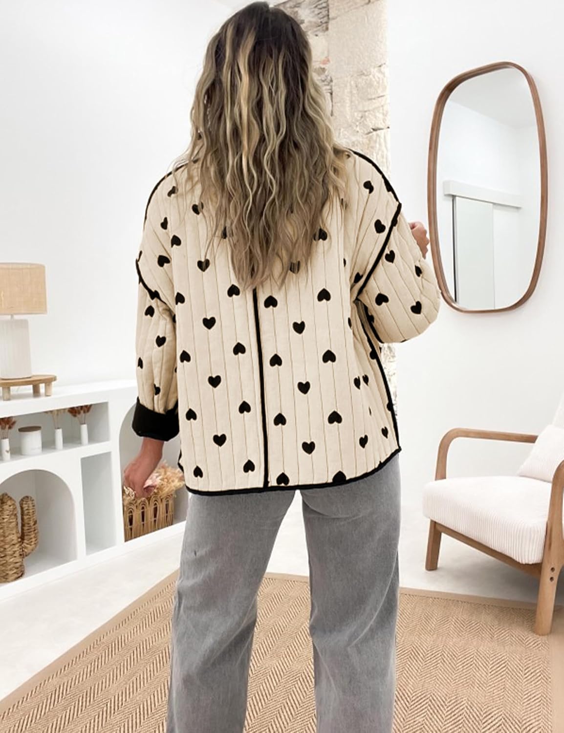 Women's Ditsy Floral Print Drop Shoulder Coat
