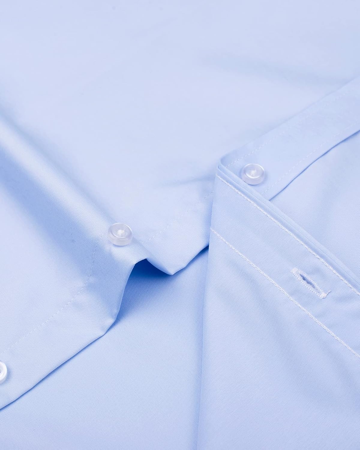 Alimens & Gentle Men's Dress Shirts Long Sleeve Wrinkle-Free Stretch Shirts Solid Formal Button Down Shirt with Pocket