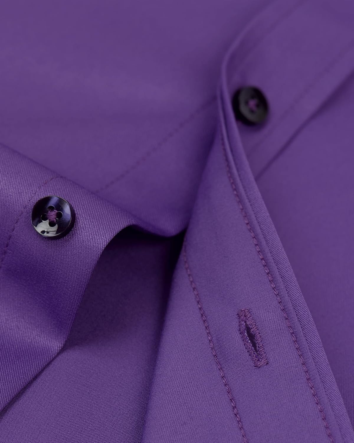 Alimens & Gentle Men's Dress Shirts Long Sleeve Wrinkle-Free Stretch Shirts Solid Formal Button Down Shirt with Pocket
