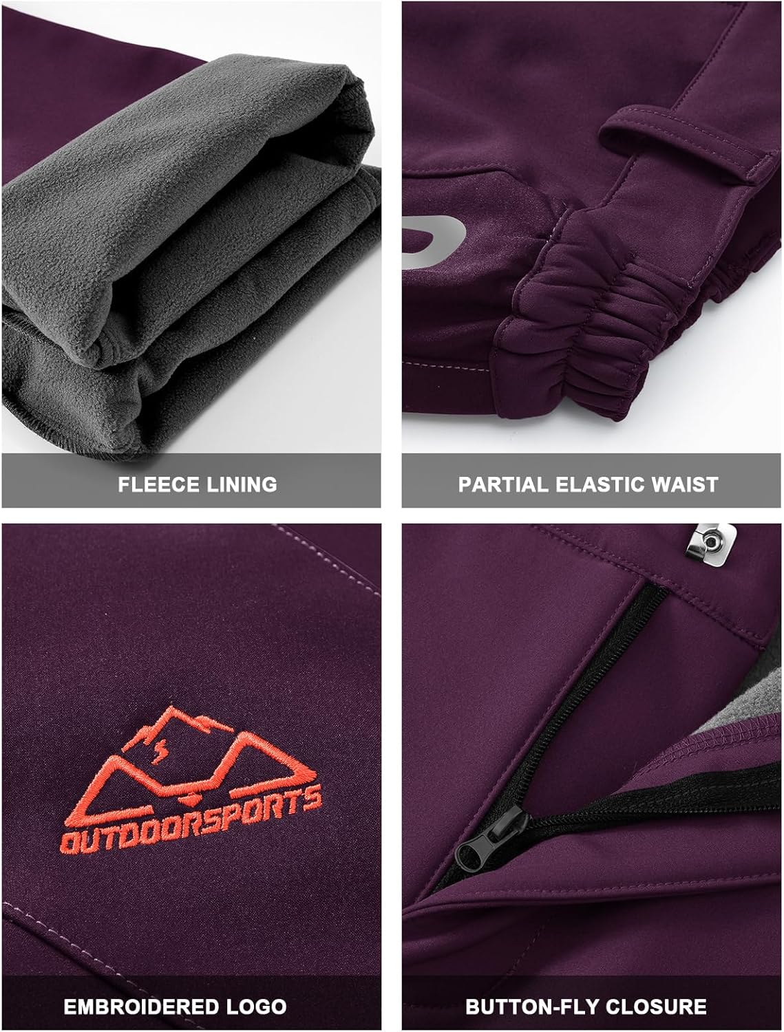 🔥7 Packs ONLY $24.77🔥Women's Snow Pants Waterproof Insulated Fleece Thermal Ski Hiking Snowboard Pants