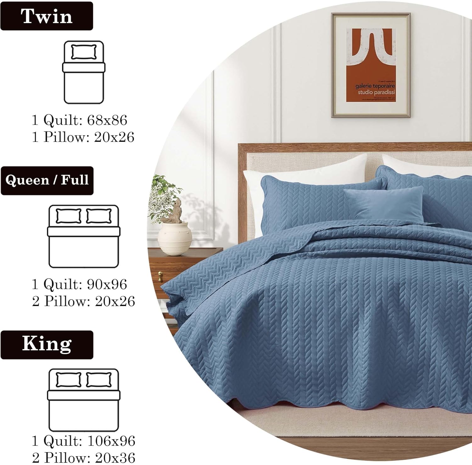 IR Imperial Rooms Twin Quilt Bedding Set Size (68” x 86”) + 1 Pillow Shams (20” x 26” + 2”) - 2 Pcs All Season Lightweight Reversible Microfiber Coverlet Floral Embossed Quilt Bedspread (Burgundy)