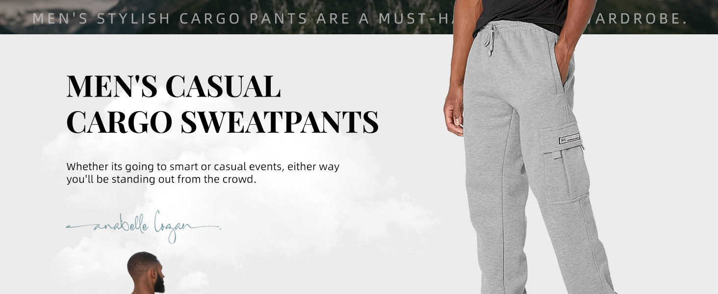 mens cargo sweatpants