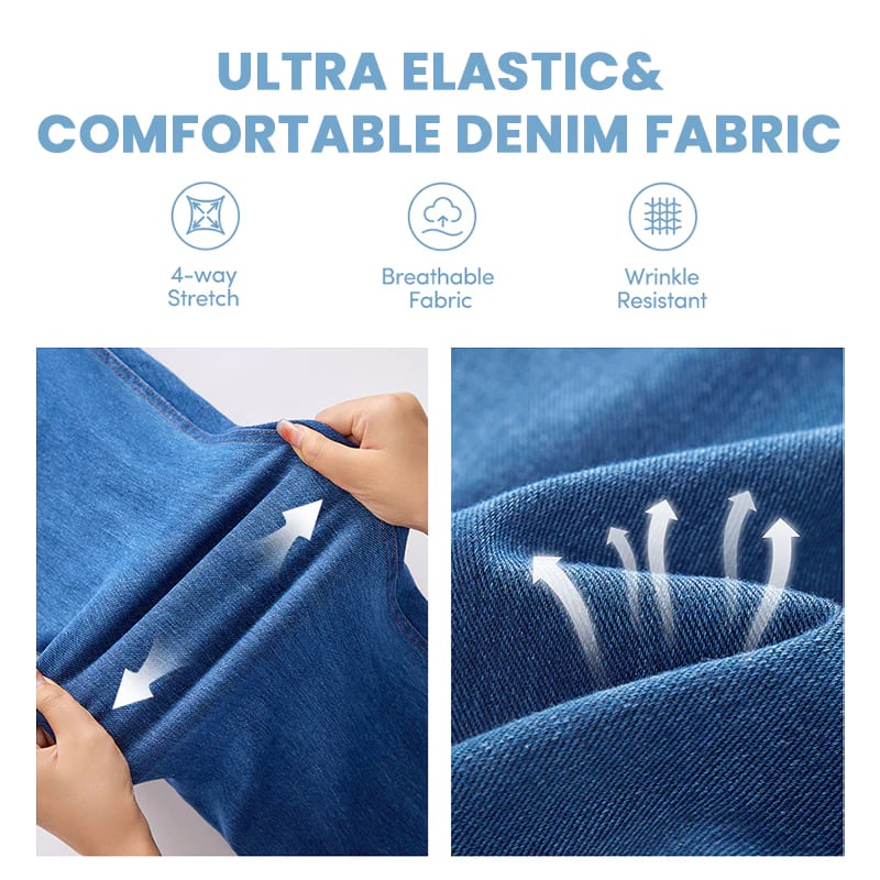 Stretchy Denim High Waisted Crossover Flare Pants (Buy 2 Free Shipping)