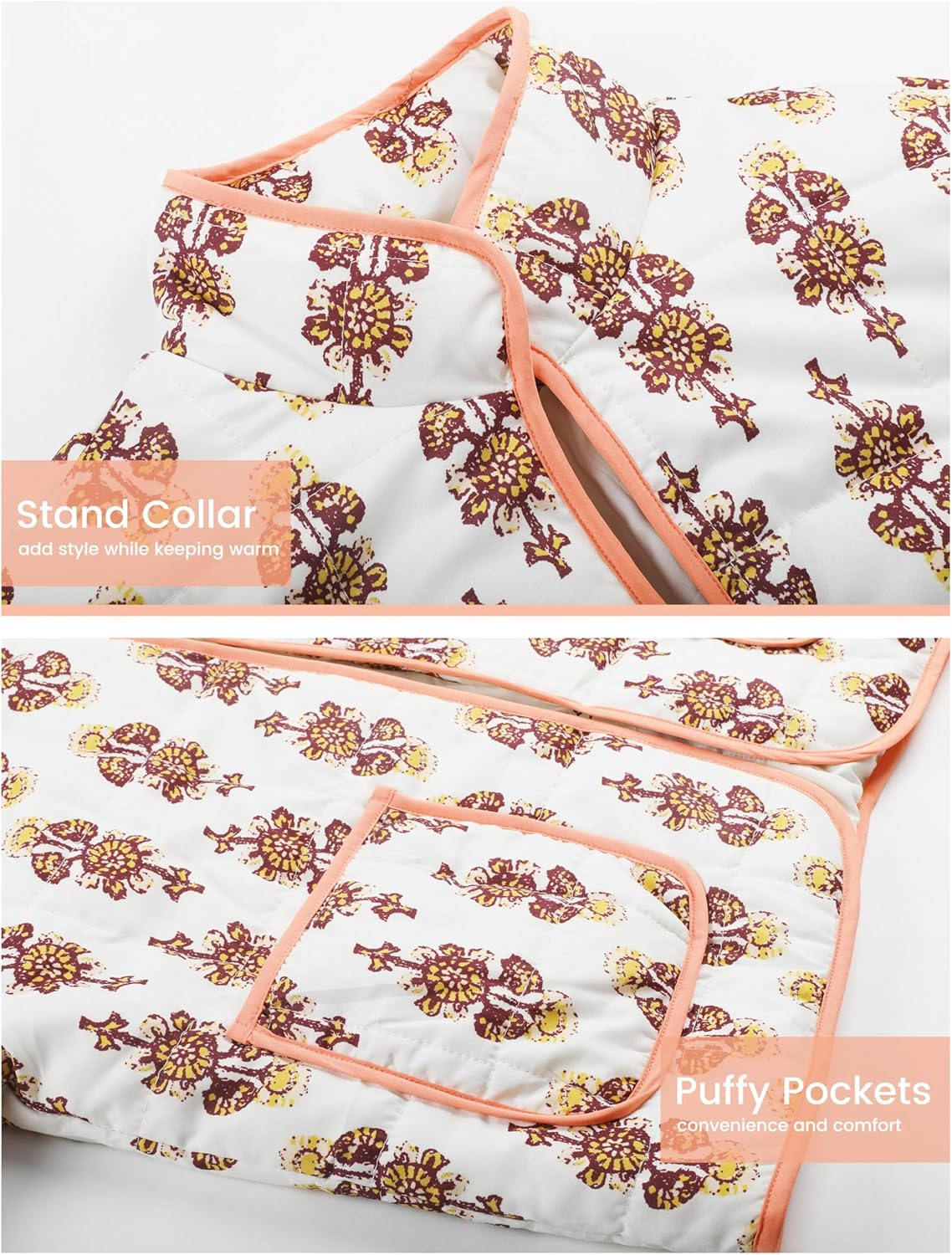 Women's Ditsy Floral Print Drop Shoulder Coat