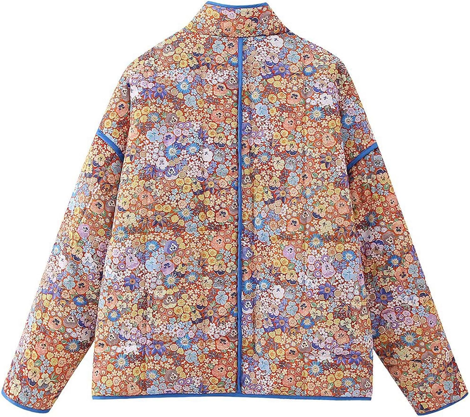 Women's Ditsy Floral Print Drop Shoulder Coat
