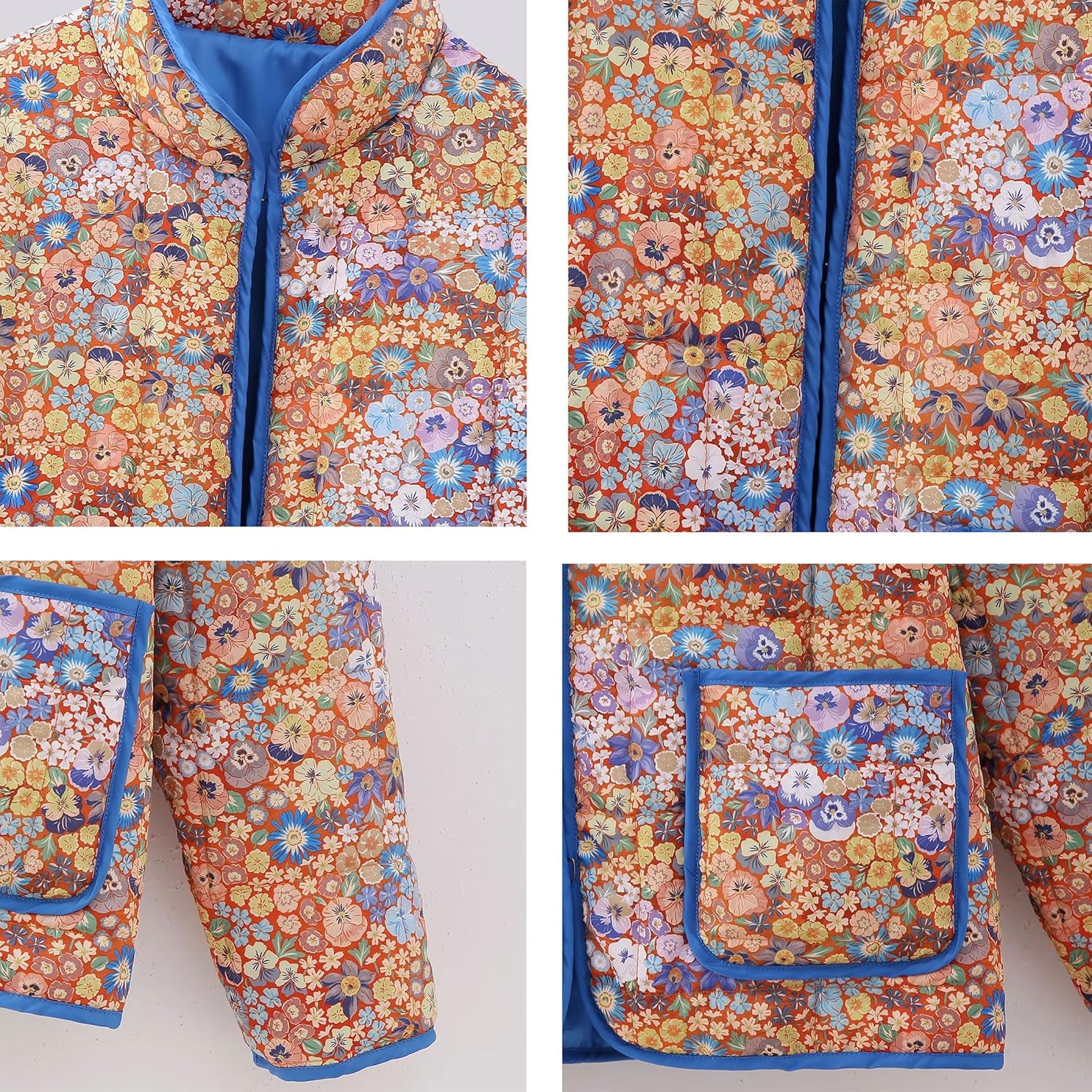 Women's Ditsy Floral Print Drop Shoulder Coat