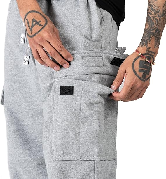🔥9-Pack Only $29.97🔥PRO CLUB Cargo Pants 6 Pockets Casual Fleece Pants 