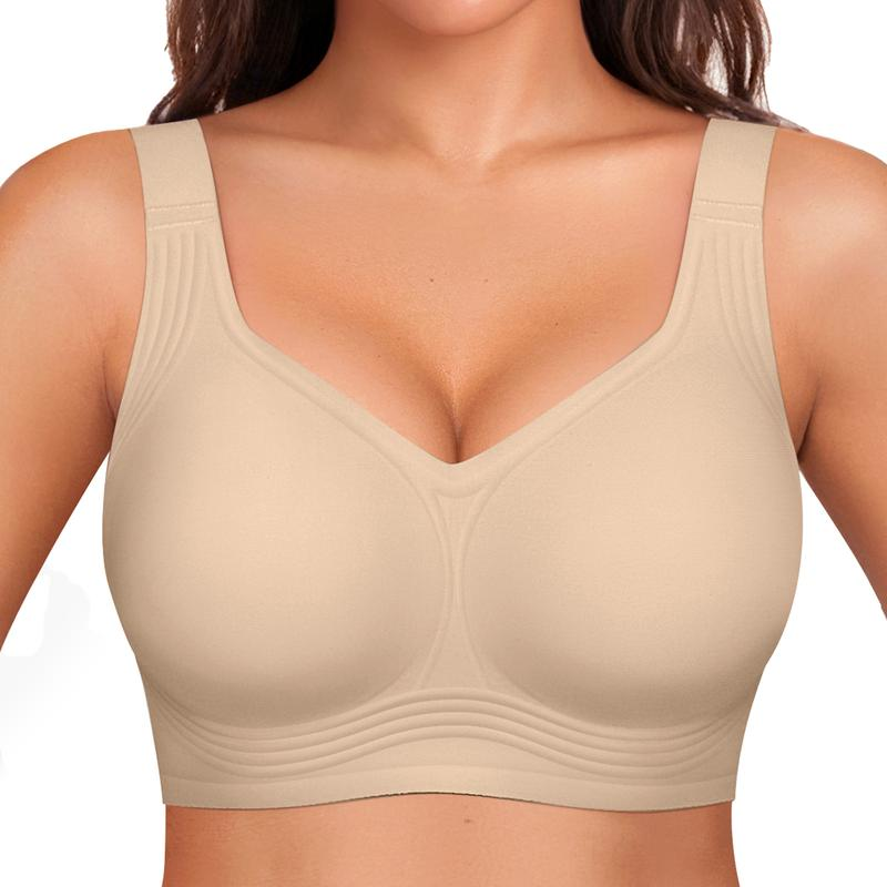 🔥5 Pack Today Only $24.98🔥OEAK Women Wirefree Bras for Women Full Coverage No Underwire Everyday Bras Comfortable Wireless Padded Bras