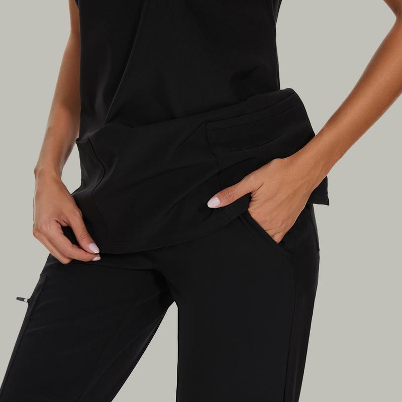 🔥8-PACK ONLY $25.98🔥Women's Vitality Set - Stretch V-Neck Scrub Top and Jogger Pants