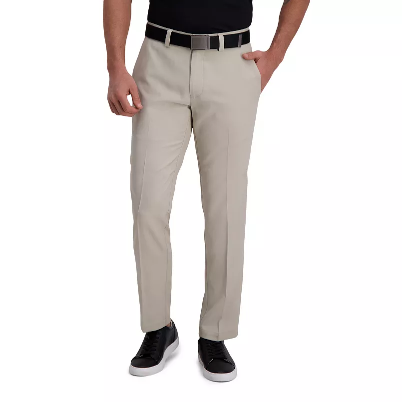 Alimens & Gentle Men's Stretch Dress Pants Expandable Waistband Flat Front Casual Pants