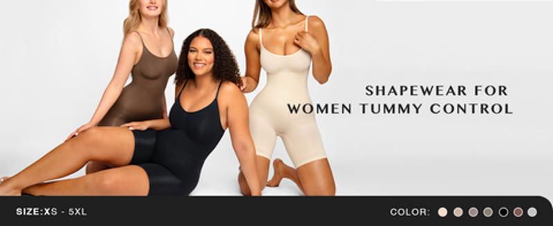 FeelinGirl Shapewear for Women Butt Lifter Bodysuit  Tummy Control Shapewear Seamless Womenswear Comfort Spaghetti Strap Hip Underwear Basic Minimalist