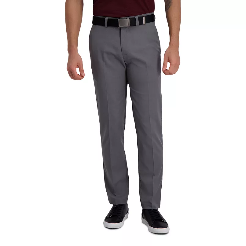Alimens & Gentle Men's Stretch Dress Pants Expandable Waistband Flat Front Casual Pants