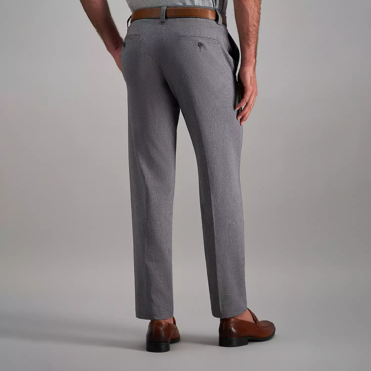 Alimens & Gentle Men's Stretch Dress Pants Expandable Waistband Flat Front Casual Pants