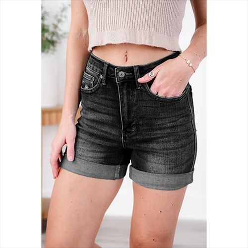 Tummy Control Stretchy Denim Jeans Shorts