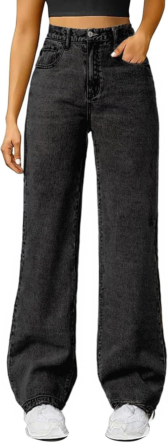 🔥18-Pack Today Only $35.98🔥Women's Trendy Denim High Waist Multi-Pocket Wide Leg Jeans