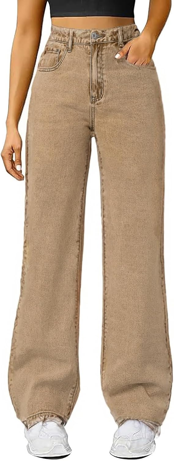🔥18-Pack Today Only $35.98🔥Women's Trendy Denim High Waist Multi-Pocket Wide Leg Jeans