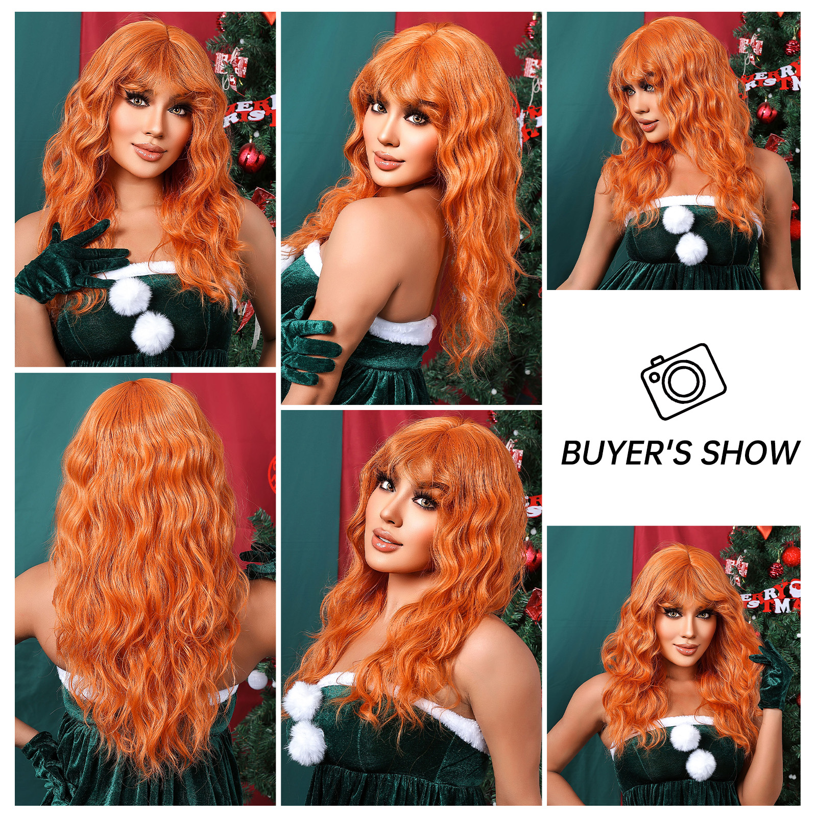 Ombre Pink Long wavy Synthetic Wig